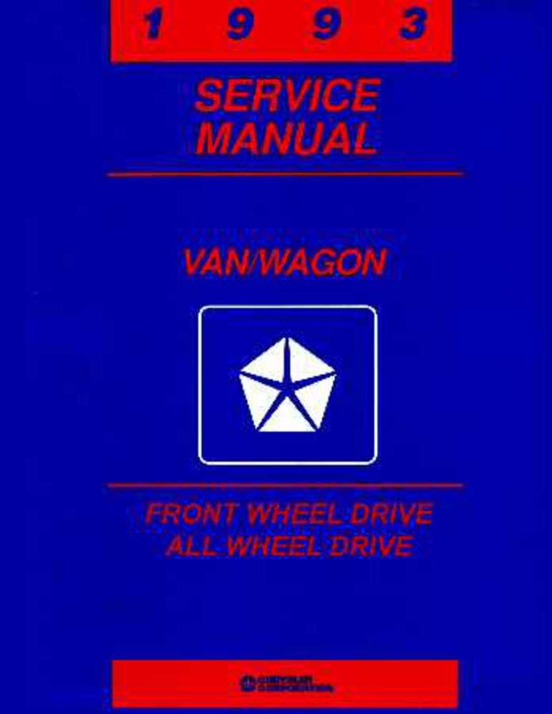 bishko automotive literature 1993 Town & Country Caravan Voyager Shop Service Repair Manual Engine Drivetrain