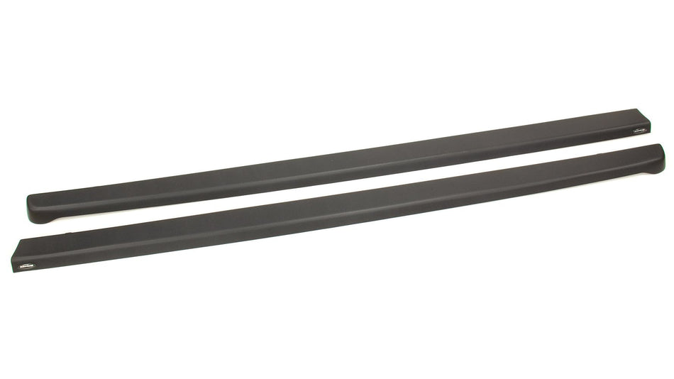 Bushwacker Ultimate BedRail Caps - SmoothBack w/o Stake Holes | 2-Piece Set, Black, Smooth Finish | 48502 | Fits 2001-2006 Chevrolet/GMC Silverado/Sierra 1500/2500HD/3500 (Excludes Flareside)