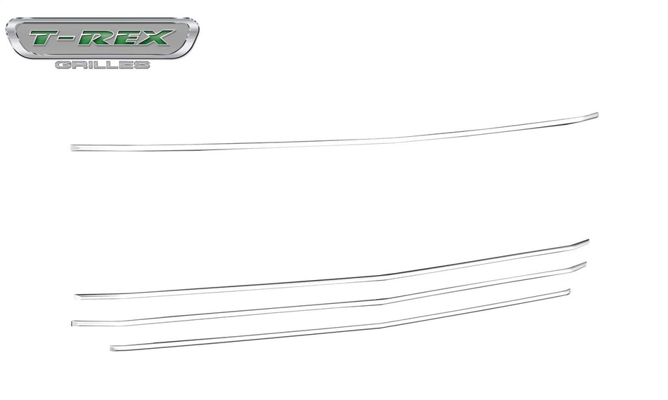 T-Rex Grilles Compatible with Silverado (2019-2021) 1500 Trail Boss, RST, LT Round Billet Grille, Horizontal Round, Silver, 4 Pc, Overlay, Does Not Fit Vehicles with Camera - PN #6211236