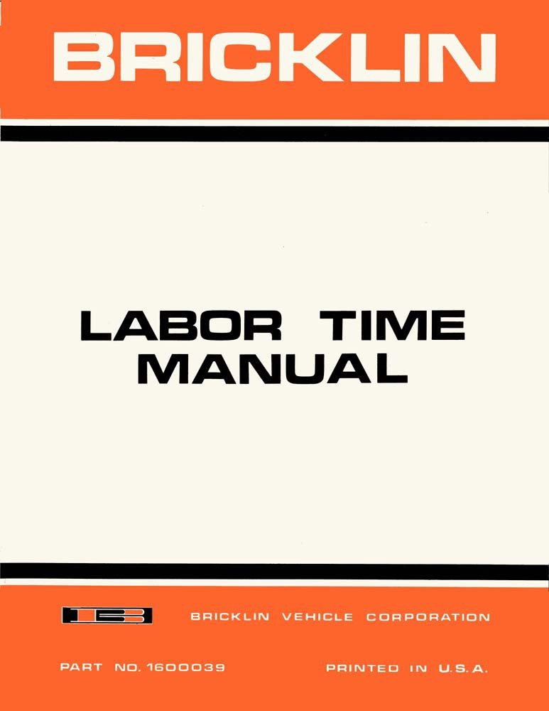 bishko automotive literature 1974 1975 Bricklin Labor Time Manual