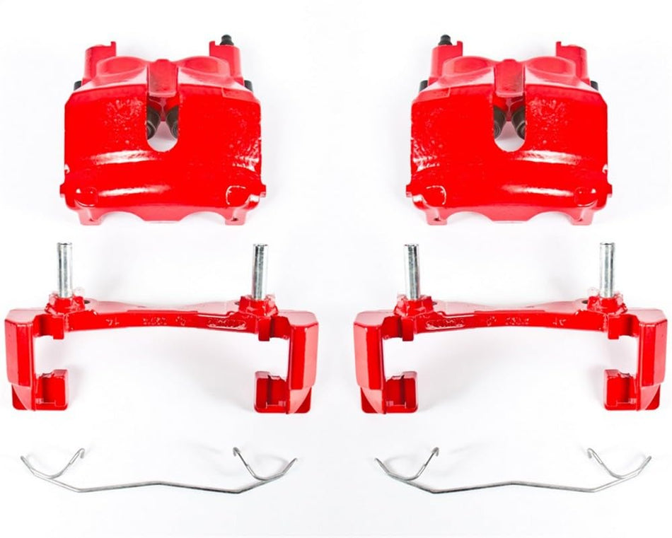 Power Stop Front S4810 Pair of High-Temp Red Powder Coated Calipers