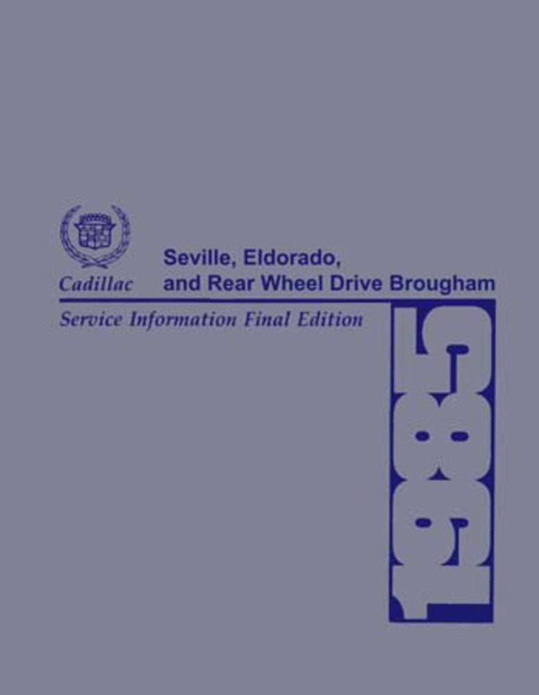 bishko automotive literature 1985 Cadillac Eldorado Brougham Seville Shop Service Repair Manual Book Engine