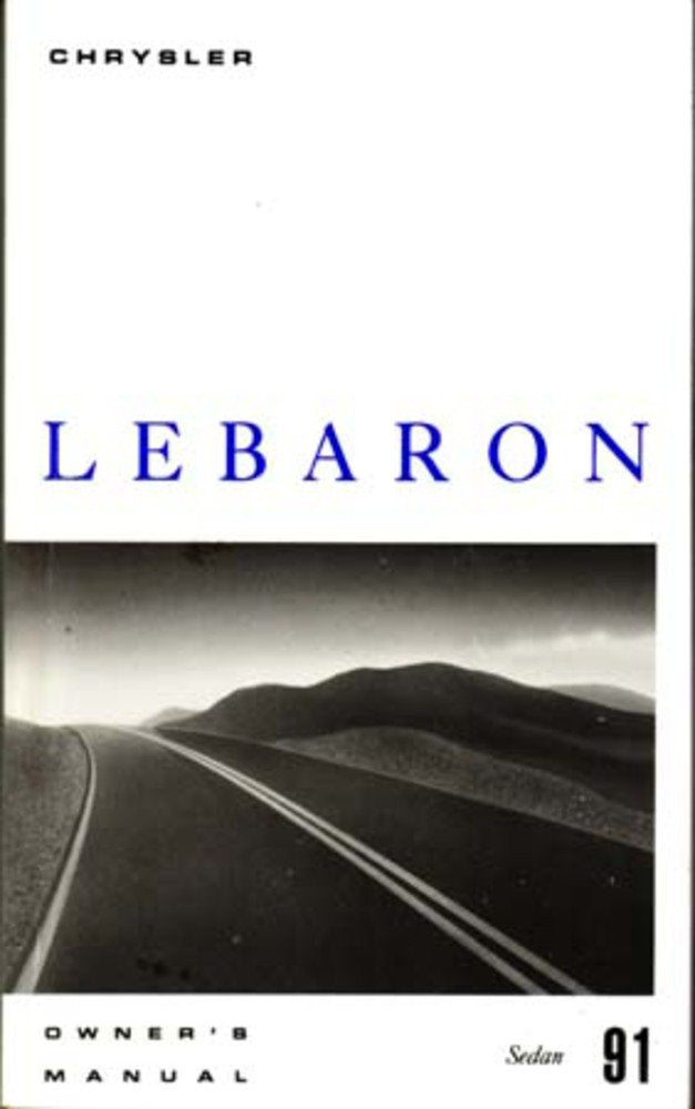 bishko automotive literature 1991 Chrysler Lebaron Sedan Owners Manual User Guide Reference Operator Book