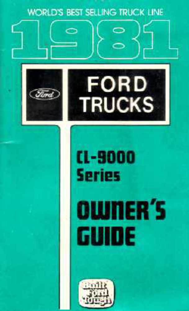 bishko automotive literature 1981 Ford C-Series Truck Owners Manual User Guide Reference Operator Book Fuses