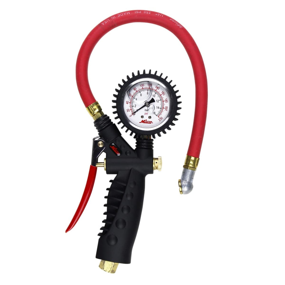 MILTON S-575A Analog Inflator Gauge with Ball Foot Air Chuck
