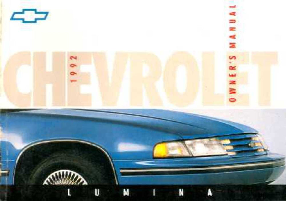 bishko automotive literature 1992 Chevrolet Lumina Owners Manual User Guide Reference Operator Book Fuses