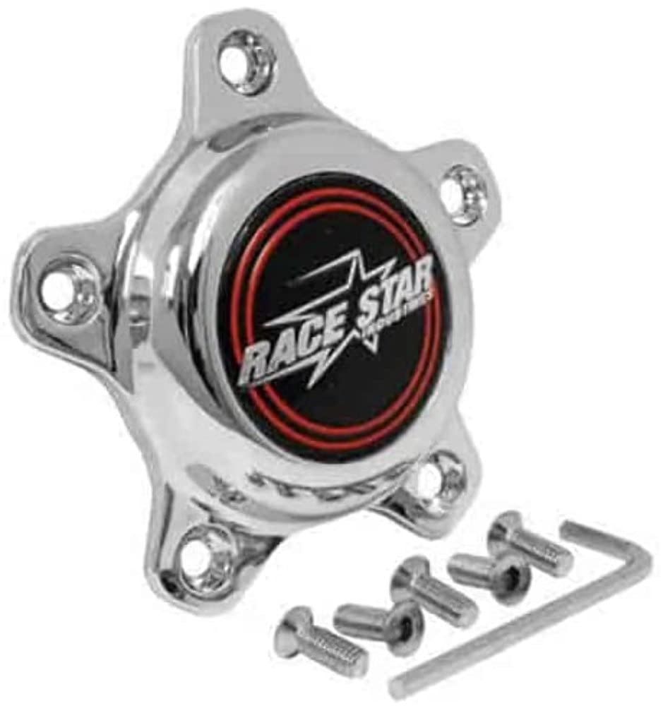 Race Star - 5 Lug Cap Short Plastic Chrome (incl. Medallion & Screws) (615-5096-1)