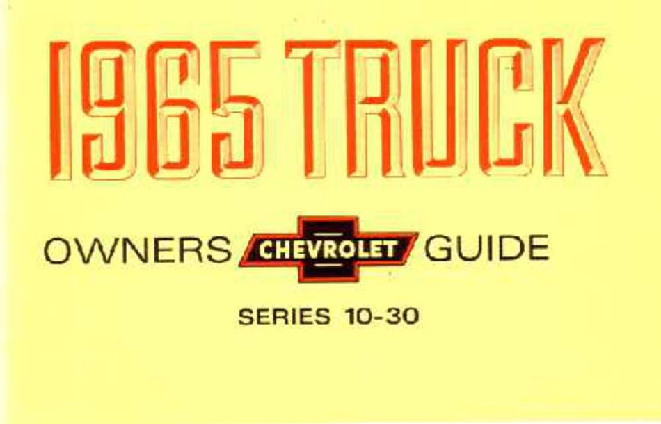 bishko automotive literature 1965 Chevrolet Truck Owners Manual User Guide Reference Operator Book Fuses