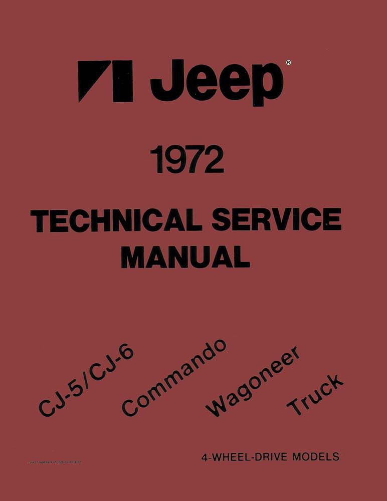 bishko automotive literature 1972 Jeep CJ Wrangler Wagoneer Shop Service Repair Manual Book Engine Drivetrain