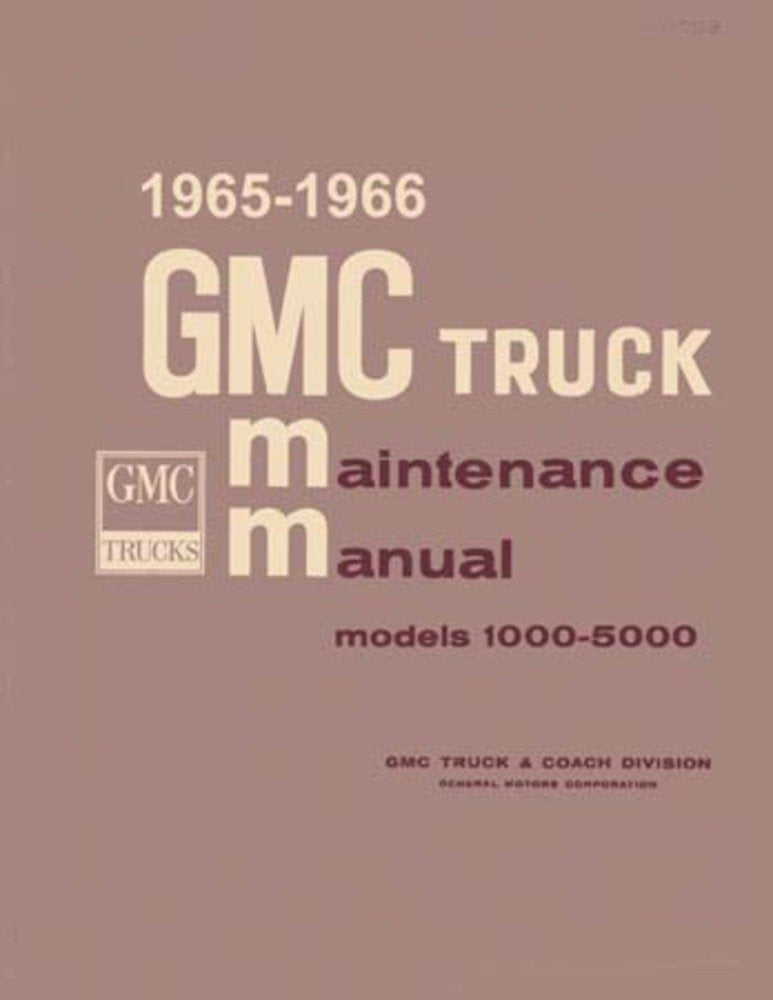 bishko automotive literature 1965 1966 GMC Shop Service Repair Manual Engine Drivetrain Electrical