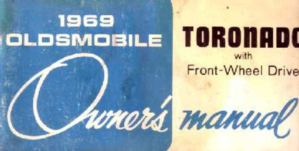 bishko automotive literature 1969 Oldsmobile Toronado Owners Manual User Guide Reference Operator Book Fuses