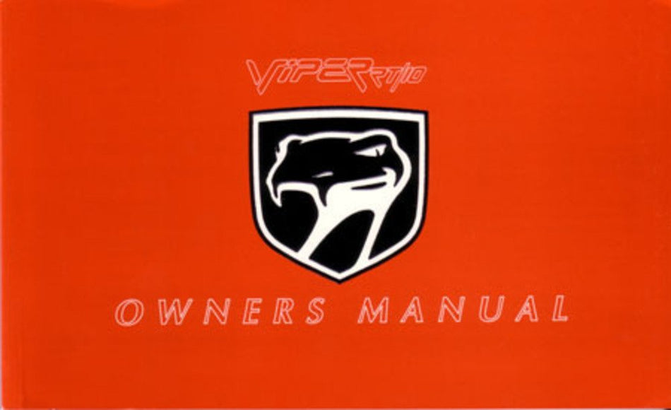 bishko automotive literature 1993 Dodge Viper Owners Manual User Guide Reference Operator Book Fuses Fluids