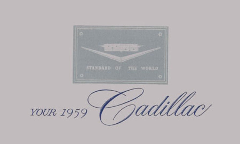 bishko automotive literature 1959 Cadillac Owners Manual User Guide Reference Operator Book Fuses Fluids