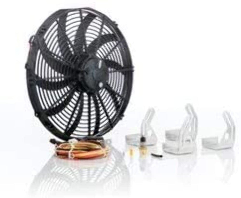 Be Cool 95014 16" Euro Black, Medium Profile Fan Module, 1 Pack