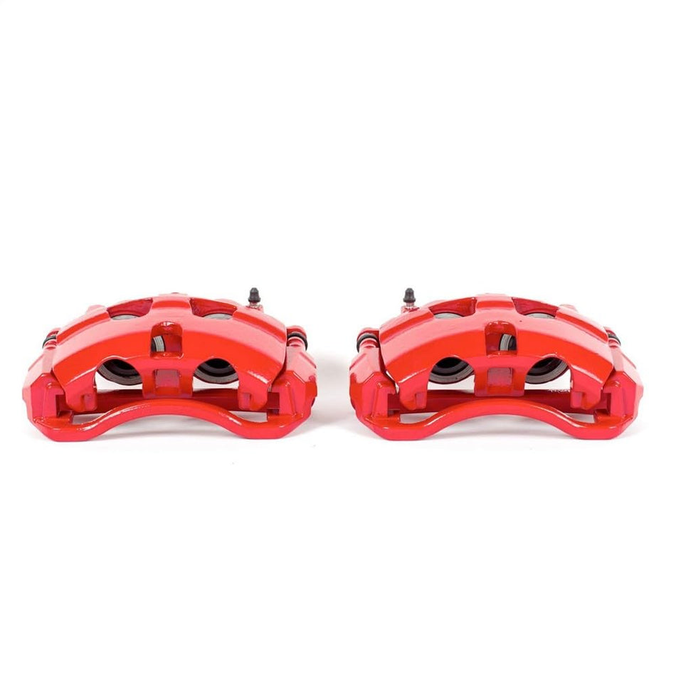 Power Stop Front S5072 Pair of High-Temp Red Powder Coated Calipers