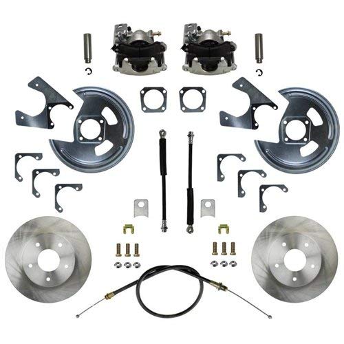 LEED BRAKES Rear Disc Brake Conversion Kit - Gm 10 and 12 Bolt Axles 5 X4.75 With Staggered Shocks