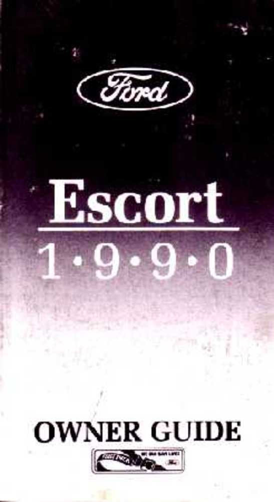 bishko automotive literature 1990 Ford Escort Owners Manual User Guide Operator Book Fuses Fluids OEM