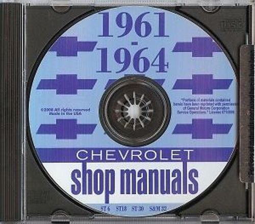 bishko automotive literature 1961-1964 1963 Chevrolet Impala Belaire Shop Service Repair Manual CD Engine