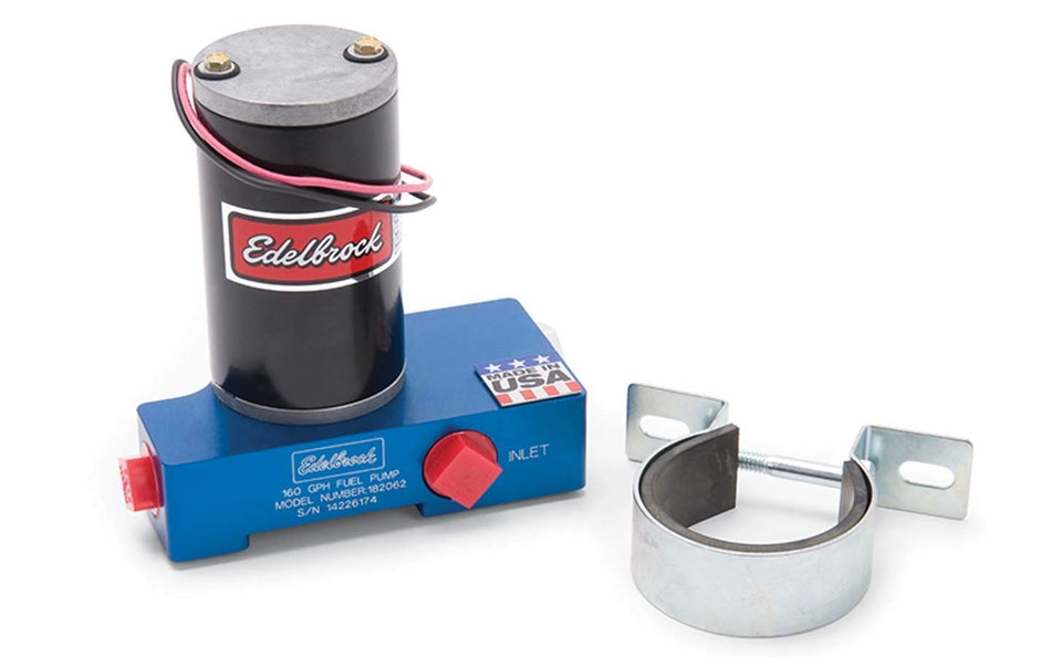 Edelbrock 182062 Quiet-Flo Electric Fuel Pump 160 GPH 12 PSI 1/2 in. NPT Inlet/Outlet 1000+ HP