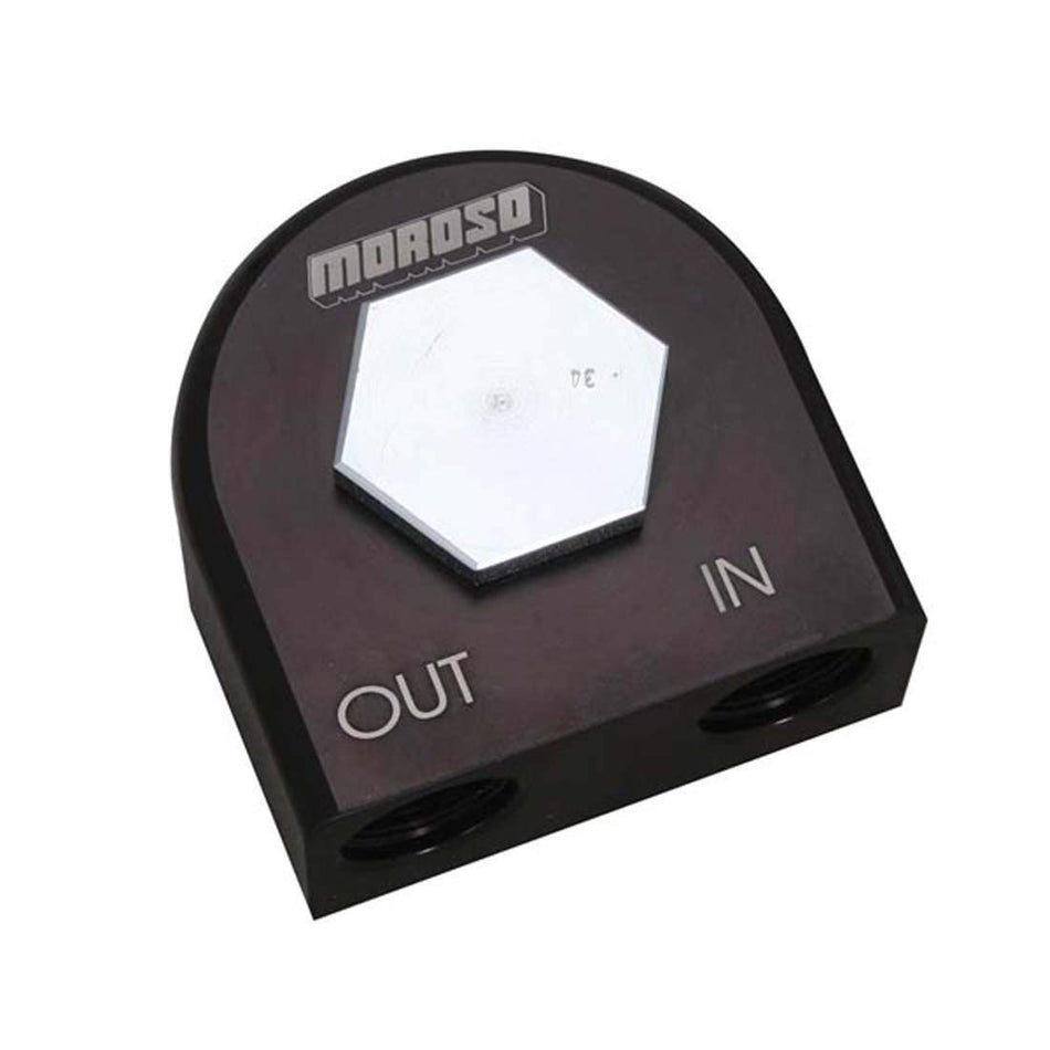 Moroso 23685 90 Degree 20mm 1.5 Thread Remote Oil Filter Adapter