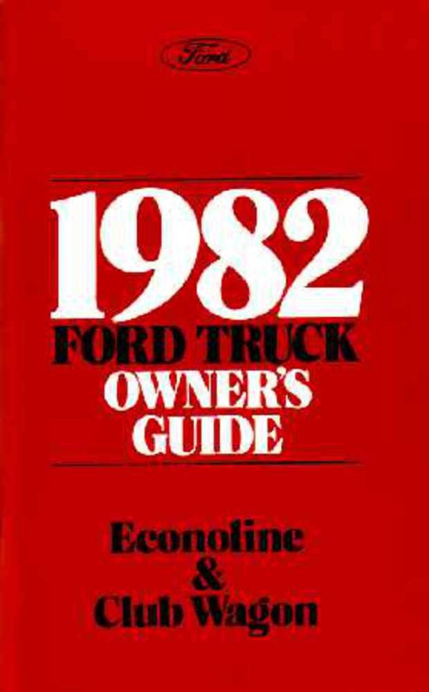 bishko automotive literature 1982 Ford Econoline Van Club Wagon Owners Manual User Guide Operator Book Fuses