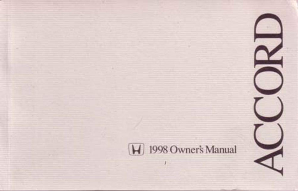 bishko automotive literature 1998 Honda Accord Coupe Owners Manual User Guide Reference Operator Book Fuses