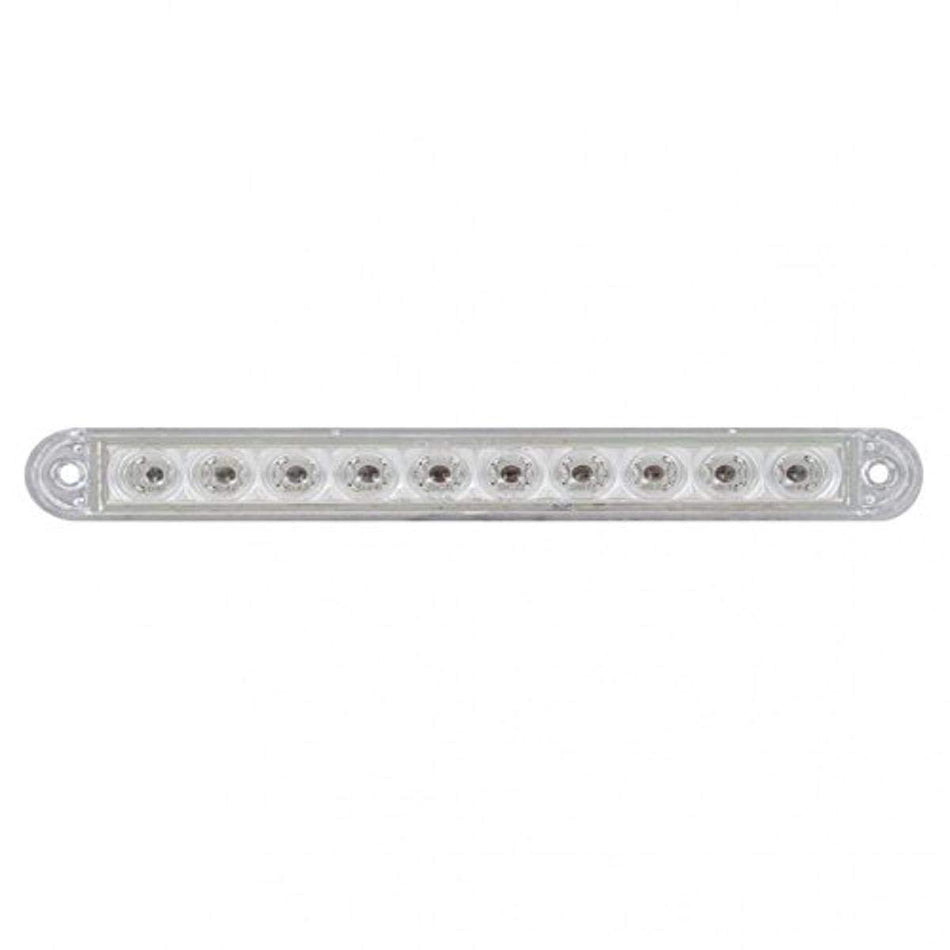 United Pacific 10 LED 6 1/2 Turn Signal Light Bar - Amber LED/Clear Lens, 39686B