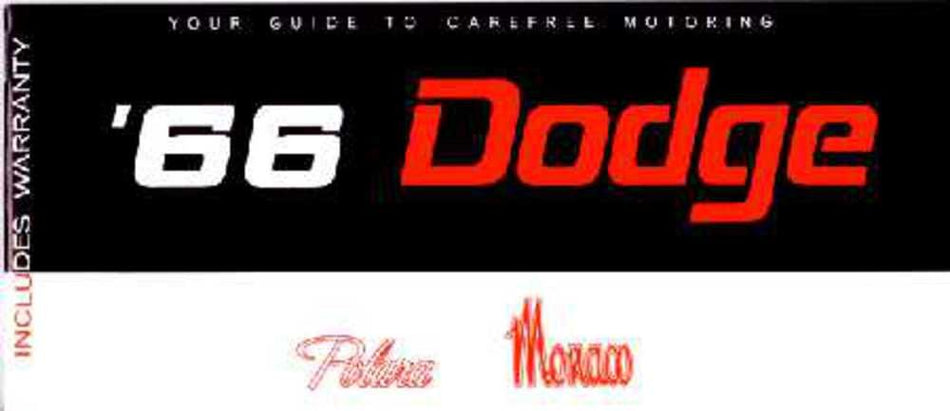 bishko automotive literature 1966 Dodge Polara Monaco Owners Manual User Guide Reference Operator Book Fuses