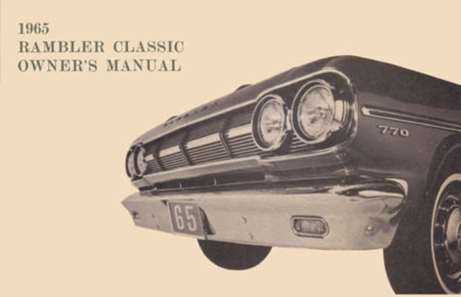 bishko automotive literature 1965 AMC Rambler Classic Owners Manual User Guide Reference Operator Book Fuses