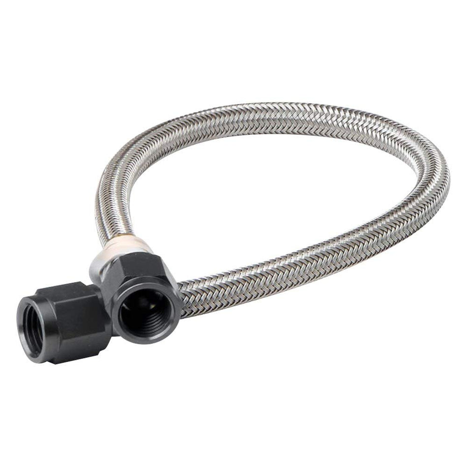 NOS S.S. Braided Hose, 6An, 1 Ft, Black
