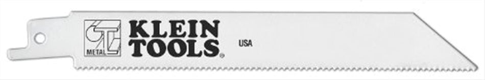 Klein Tools 31728 Reciprocating Saw Blade, Made in USA, 18 TPI, .035 by 6-Inch, for Heavy Gauge Metals, 5-Pack