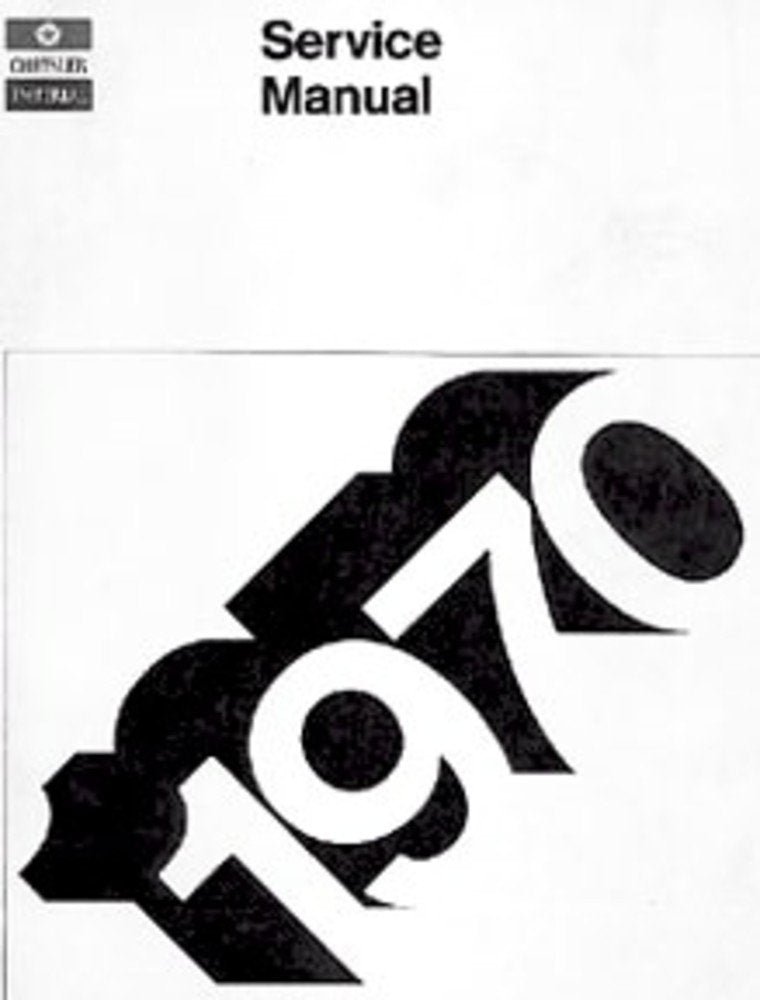 bishko automotive literature 1970 Chrysler Imperial 300 New Yorker Shop Service Repair Manual Factory OEM