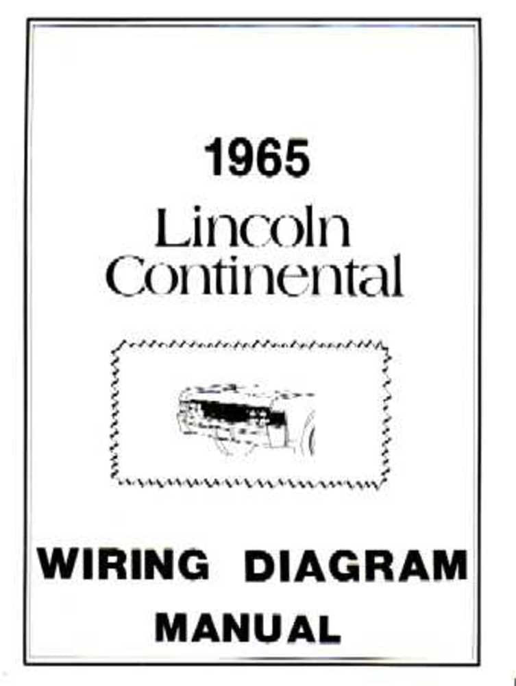 bishko automotive literature 1965 Lincoln Continental Electrical Wiring Diagrams Schematics Manual Book OEM