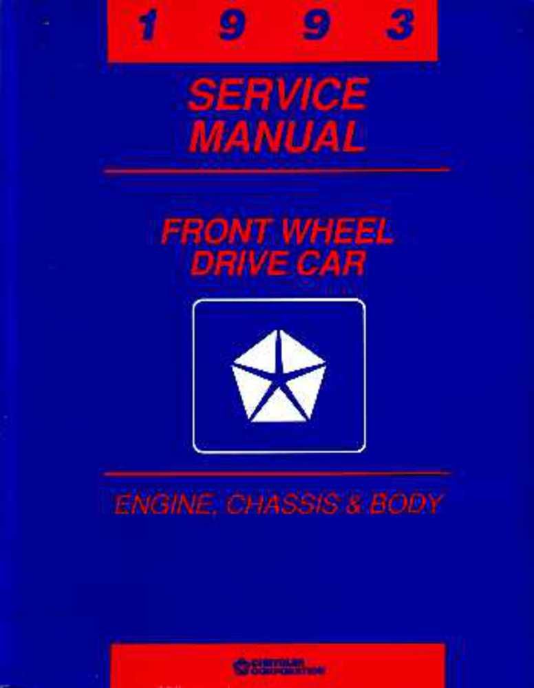 bishko automotive literature 1993 Imperial 5Th Ave Lebaron New Yorker Shop Service Repair Manual Book Engine