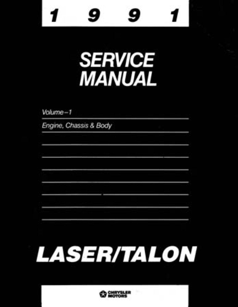 bishko automotive literature 1991 Plymouth Laser Eagle Talon Shop Service Repair Manual Book Engine Wiring