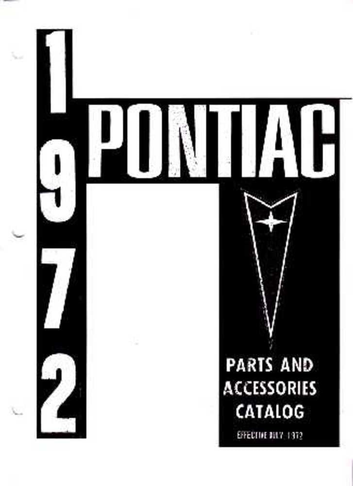 bishko automotive literature 1965 1969 1970 1971 1972 Pontiac Part Numbers Book List Interchange Illustration