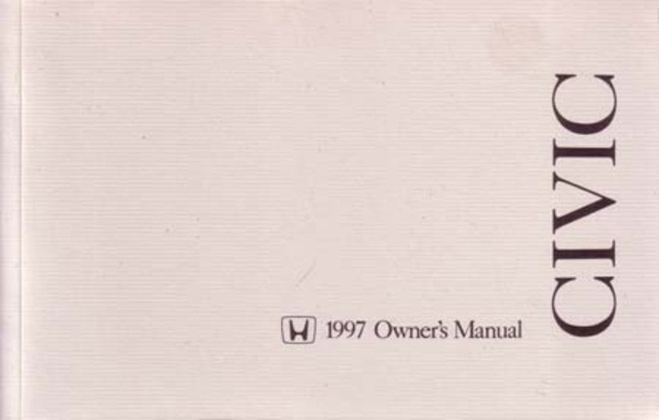 bishko automotive literature 1997 Honda Civic Coupe Owners Manual User Guide Reference Operator Book Fuses