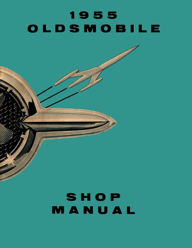 bishko automotive literature 1955 Oldsmobile 98 88 Deluxe Super Shop Service Repair Manual Book Engine
