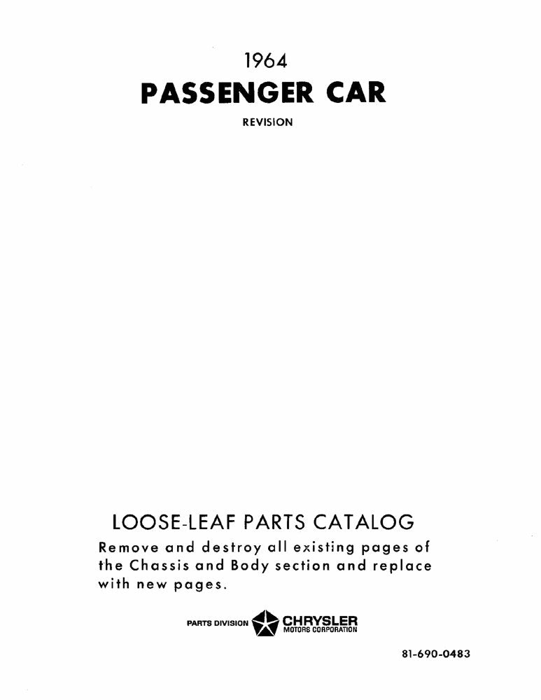 bishko automotive literature 1964 Chrysler Plymouth Dodge Part Numbers Book Interchange Drawing Factory OEM