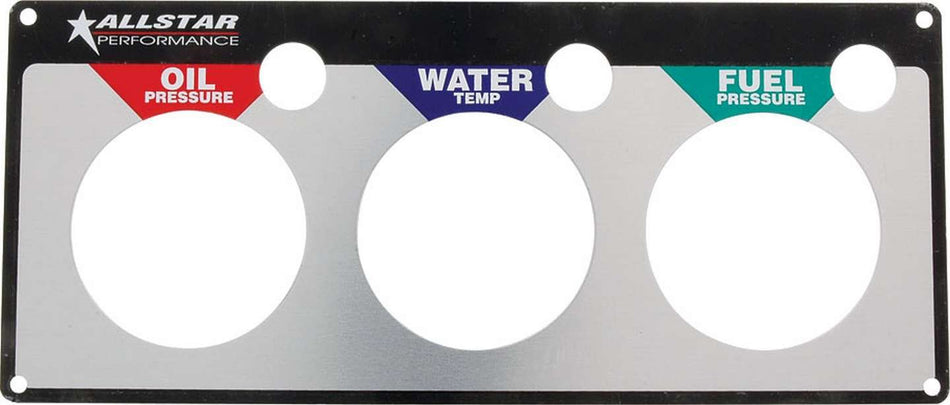 Allstar ALL80127 Repl 3 Gauge Panel OP/WT/FP