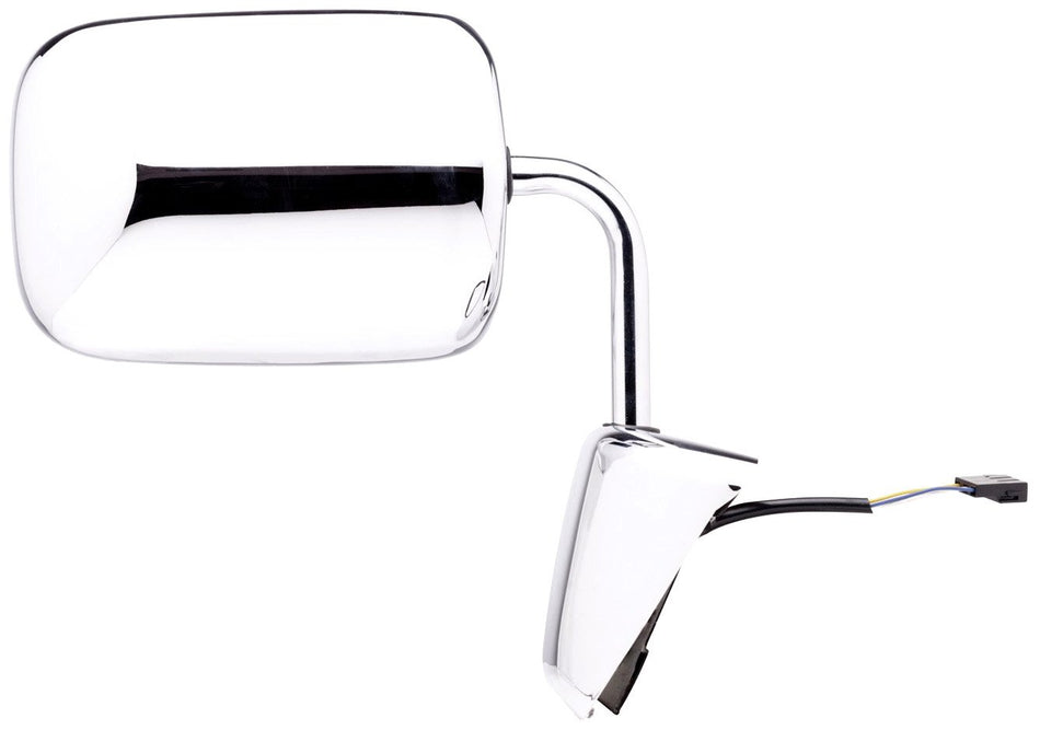 Fit System 60127C Passenger Side Mirror for Dodge Pick Up/Ram Charger, (6x9 Option), Chrome, Foldaway, Power