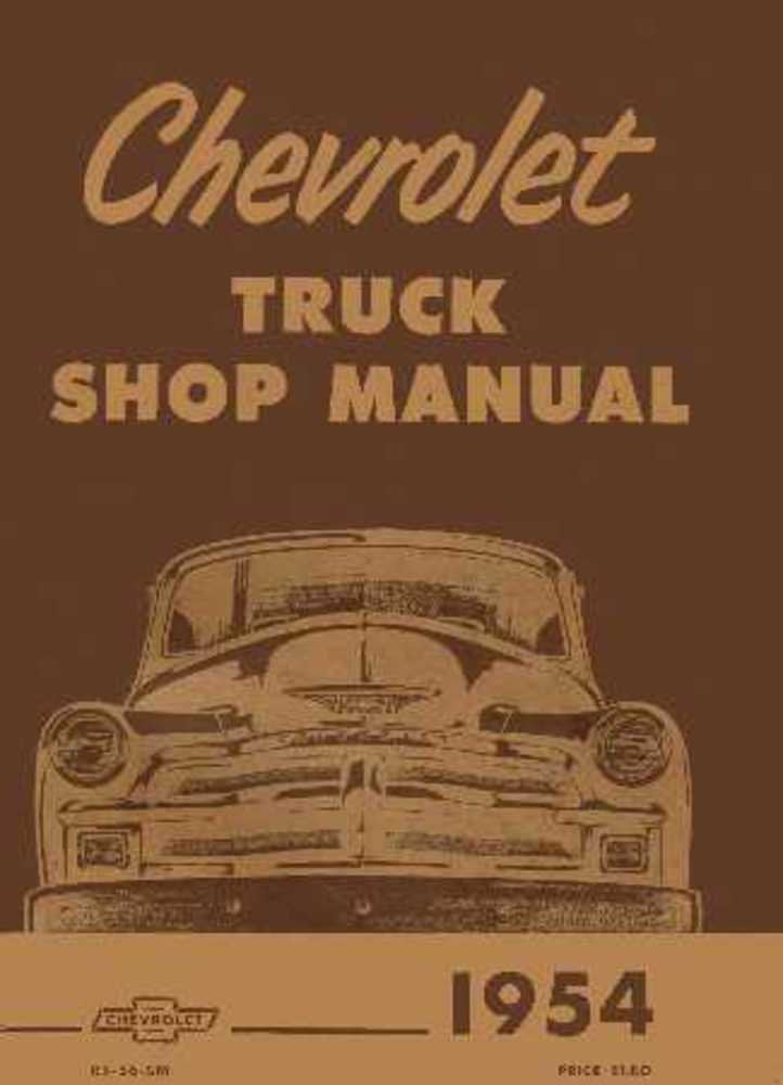 bishko automotive literature 1954 Chevy Truck Shop Service Repair Manual Engine Drivetrain Electrical
