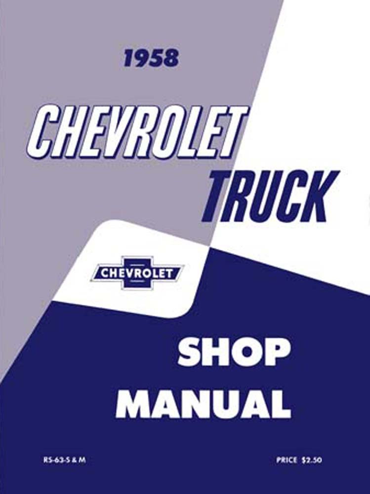 bishko automotive literature 1958 Chevy Pickup Truck Shop Service Repair Manual Book Engine Electrical