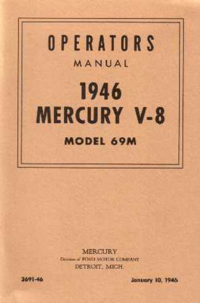 bishko automotive literature 1946 Mercury Owners Manual User Guide Reference Operator Book Fuses Fluids
