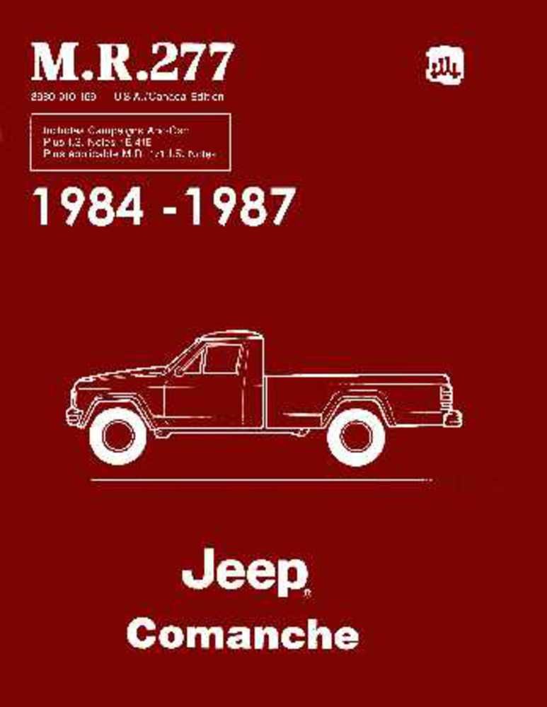 bishko automotive literature 1984 1985 1986 1987 Jeep Comanche Shop Service Repair Manual Book Engine