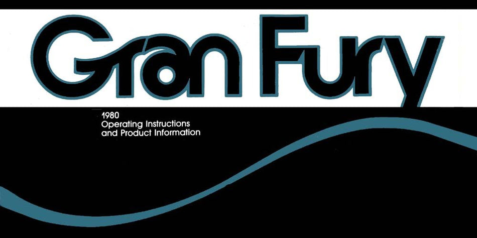 bishko automotive literature 1980 Plymouth Gran Fury Owners Manual User Guide Reference Operator Book Fuses