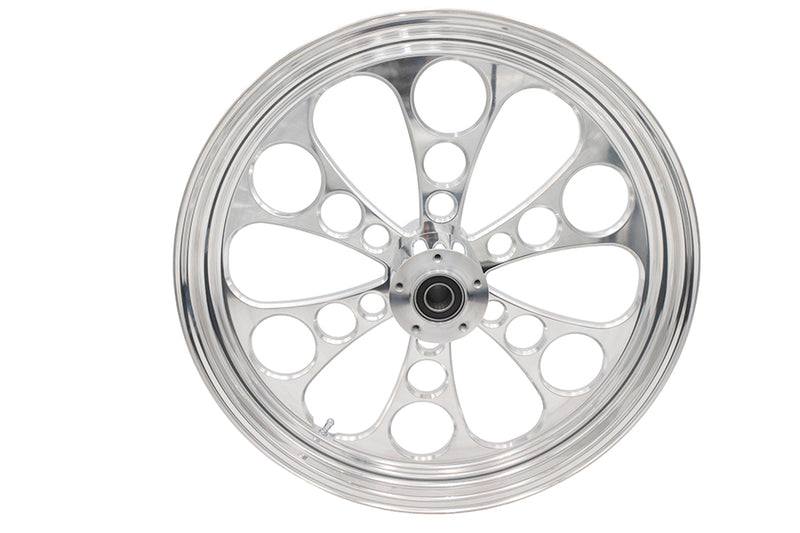 21 inch x 3.5 inch Kool Kat Front Wheel Polished Aluminum