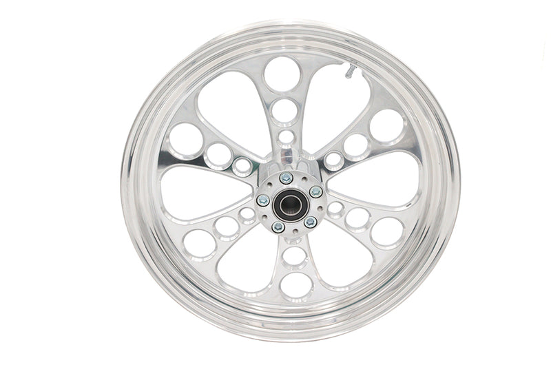 18 inch x 3.5 inch Kool Kat Front Wheel Polished Aluminum
