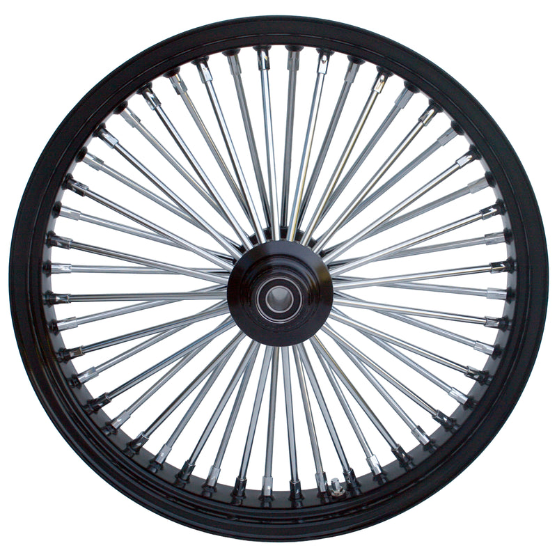 21 inch x 3.5 inch King Spoke Front Wheel Black/Chrome - 37533