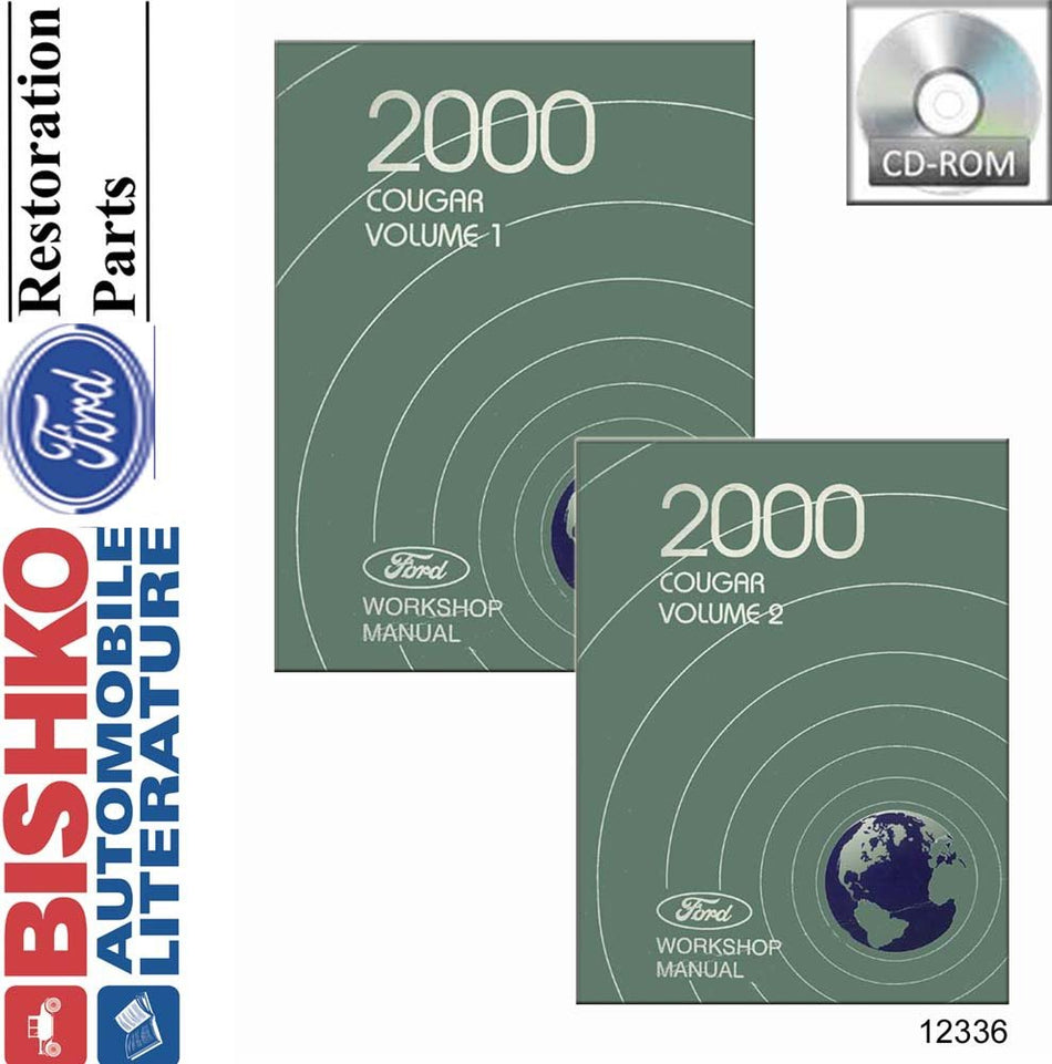 bishko automotive literature 2000 Mercury Cougar Shop Service Repair Manual CD Engine Drivetrain OEM